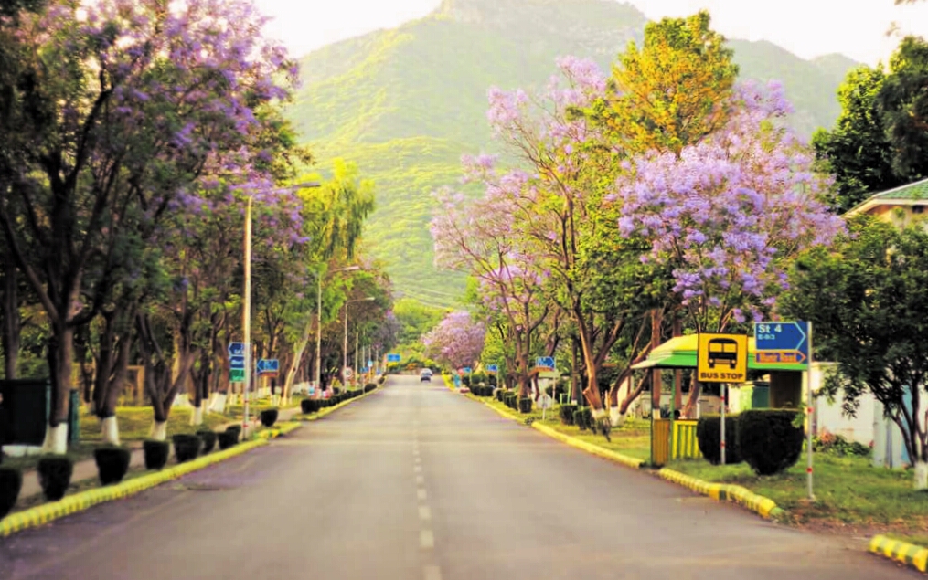 Image of a street is the beautiful capital in the world Islamabad