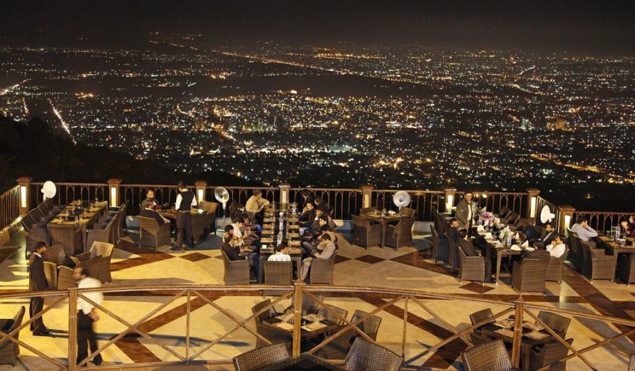 An Image of the terrace of La Montana Restaurant in our post for places to eat in Islamabad